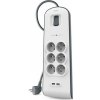 Belkin BSV604 prepäťová ochrana / 6-zásuvok / 2xUSB 2.4A / 2m / biela (BSV604ca2M)