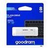 Goodram USB flash disk, USB 2.0, 8GB, UME2, biely, UME2-0080W0R11, USB A, s krytkou