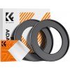 K&F Step Up Filter Ring 55-77mm*2pcs,+Vacuum Cleaning Cloth*1 K&F Concept