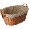 ČistéDrevo Prútený kôš na bielizeň obšitý MIA I - prírodný