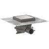 Hansgrohe RainDrain Spot Plus - Podlahová vpusť, 15x15 cm, na vloženie dlažby, kefovaná nerezová oceľ 56226800