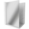 Mexen Kioto L, sprchová zástena Walk-In 80 x 200 cm, 8mm sklo vzor zrkadlo, brúsená oceľ profil, 800-080-103-97-50