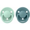 BIBS De Lux cumlíky z prírodného kaučuku 2ks - veľkosť 1 Nordic Mint / Island Sea