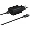 Samsung EP-TA800EWE + EP-DA705BBE 25W, USB-C/USB-C, nabíjačka s káblom, čierna (Bulk)