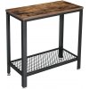 Konzola LET31BX s kovovou policiou 60x30x60 cm - rustikálna hnedá