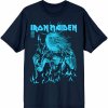 Iron Maiden 50 Life After Death Flames Blue Navy Blue XL Tričko