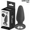 Addicted toys anal plug with jewel silicone size s 8.8 cm