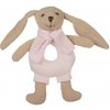 Canpol Babies Plyšová hračka s hrkálkou Zajačik růžová
