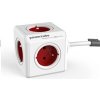 Sieťový kábel 230V predlžovací, CEE7 (vidlica)-POWERCUBE, 3m, EXTENDED, červený, POWERCUBE, 5 zásuv 8718444082415