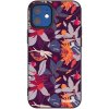 Picasee silikónový čierny obal pre Apple iPhone 12 mini - Purple Leaf