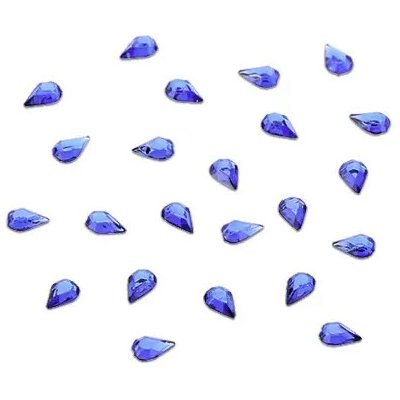 INGINAILS - Modré ozdoby na nechty v sáčku - kamienky, slzy 140ks