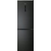 Čierna chladnička No Frost s rýchlym mrazením, LED osvetlením, výška 186 cm, objem 304 l, dvere lícujúce s nábytkom