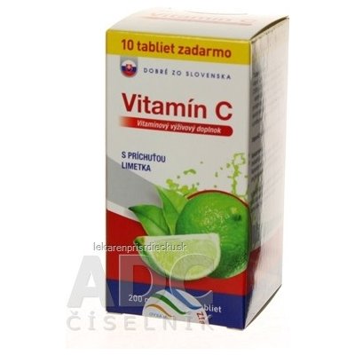 Dobré z SK Vitamín C 200 mg príchuť LIMETKA tbl 60+10 zadarmo (70 ks)