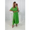 Kesi Long dress with a decorative belt of light green color zelená