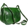 NovaKabelka.sk Caccia Verde kožená talianska crossbody kabelka zelená