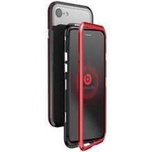 Púzdro Luphie Blade Magnet Hard Case Aluminium čierne/červené iPhone 7/8