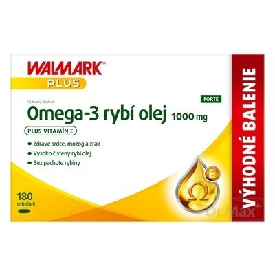 Walmark Omega-3 rybí olej Forte 1000 mg 180 toboliek