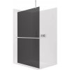 CERANO - Sprchová zástena Walk-in Onyx Top Cube Ľ/P - 8 mm - hranatá vzpera + polička/držiak na uteráky - chróm, grafitové sklo - 160x200 cm