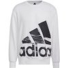Pánska mikina Adidas Essentials Brandlove French Terry - Pánska voľnočasová mikina Essentials Brandlove French Terry s okrúhlym výstrihom od značky Adidas, biela verzia s veľkým logom na prednej stran