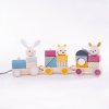 Bigjigs Toys Baby drevený vláčik so zvieratkami