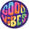 Nášivka Hippie Good Vibes 8 cm