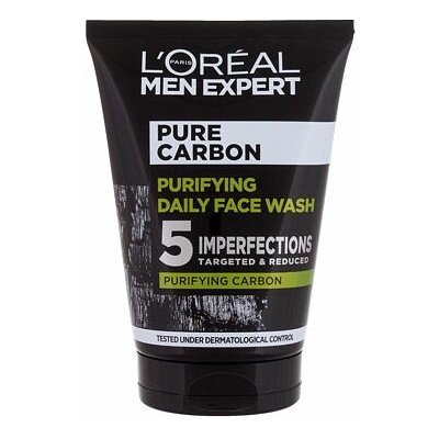 L'Oréal Paris Men Expert Pure Carbon Purifying Daily Face Wash čisticí gel na normální pleť 100 ml pro muže