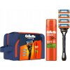GILLETTE Darčeková sada: Fusion holiaci strojček + 4 hlavice + Fusion gél 200 ml