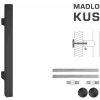 Madlo na dvere FT - MADLO kód K31 25x25 mm UN ks CIM - čierna matná (FNO) | MP-KOVANIA.sk