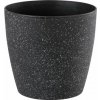 Kvetináč Strend Pro Stone, 35x35 cm, čierny, efekt kameňa