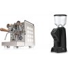 Rocket Espresso Appartamento, white, walnut + Eureka Zenith 65 Touch, black