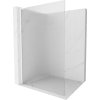 Mexen Kioto L, sprchová zástena Walk-In 80 x 200 cm, 8mm sklo s rebrovým vzorom, biely profil, 800-080-103-20-09