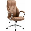 Kancelárske kreslo Wigan pravá koža, svetlohnedá