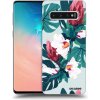 Picasee silikónový čierny obal pre Samsung Galaxy S10 G973 - Rhododendron
