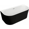 Polimat Sola I voľne stojaca akrylátová vaňa, čierna matná Dĺžka vane: 150 cm, 00491