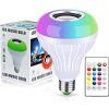 LED farebná RGB žiarovka s reproduktorom
