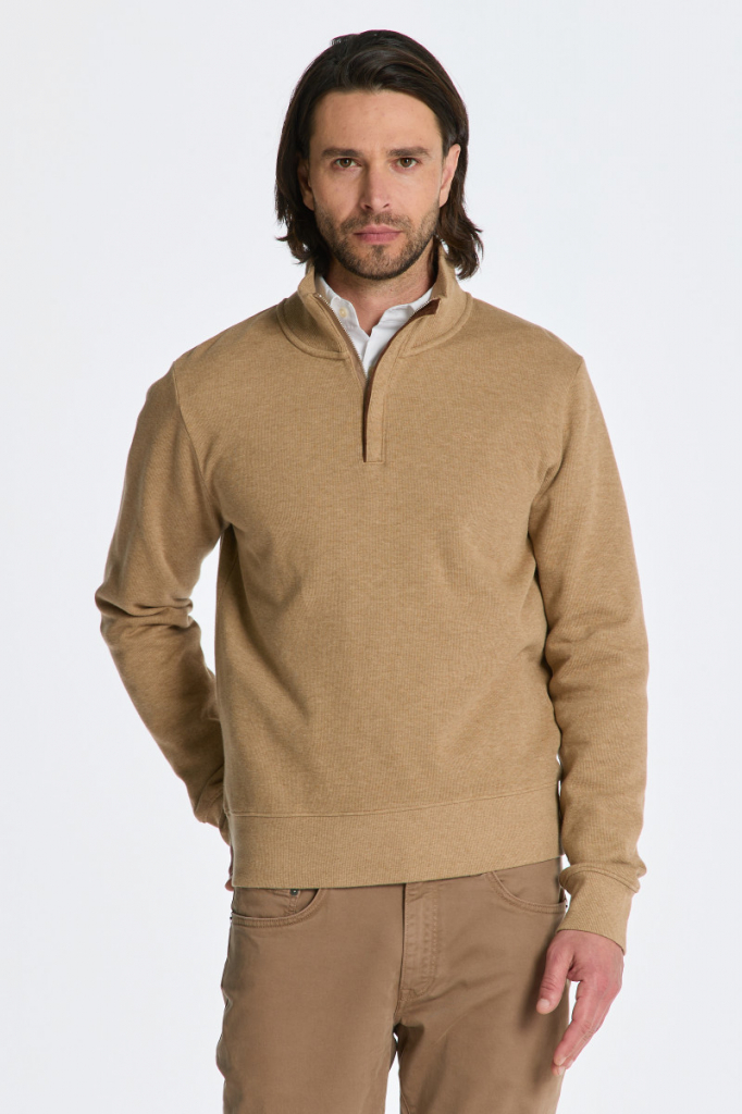 Gant SACKER RIB HALF ZIP hnedá