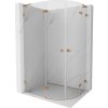 MEXEN/S - Lunar L sprchový kút štvrťkruh krídlový ľavá 100 x 80, transparent, meď kartáčovaná 833L-100L-080P-65-00