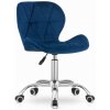 Zamatové otočné kreslo Manhattan modré