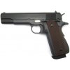 WE Airsoftová pištoľ M1911 A1 - plyn, BlowBack, celokov, dvojradový zásobník