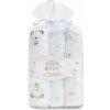 INTERBABY | Plienka ZVIERATKA 3 kusy 80x80 cm - BIELO/MODRÁ