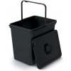 KEDEN SYSTEMA BASIC FLAP čierny odpadkový kôš s vekom 23 l