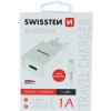 SWISSTEN TRAVEL CHARGER SMART IC WITH 1x USB 1A POWER + DATA CABLE USB / LIGHTNING 1,2 M WHITE 22067000