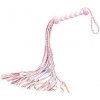 Liebe Seele Fairy Goat Leather Flogger Whip (White & Pink), kožený bičík