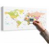 Obraz na korku mapa na bielom pozadí