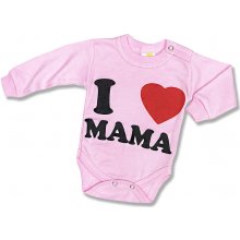 BABY´S WEAR Detské body I love Mama ružové