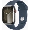 Apple Watch S9 Cell/45mm/Silver/Šport Band/Storm Blue/-M/L MRMP3QC/A