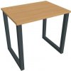 Pracovný stôl UNI O, 80x75,5x60 cm, buk/čierna