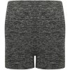 Tombo dámske bezšvové športové šortky tmavošedý melír