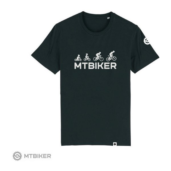 Pánske tričko MTBiker MTB Evolúcia tričko čierne