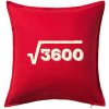 Narodeniny odmocniny 60 - Vankúš 50x50 - 50x50 - Vrátane výplne ( Červená )